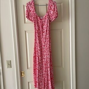 Floral Pink Maxi Dress